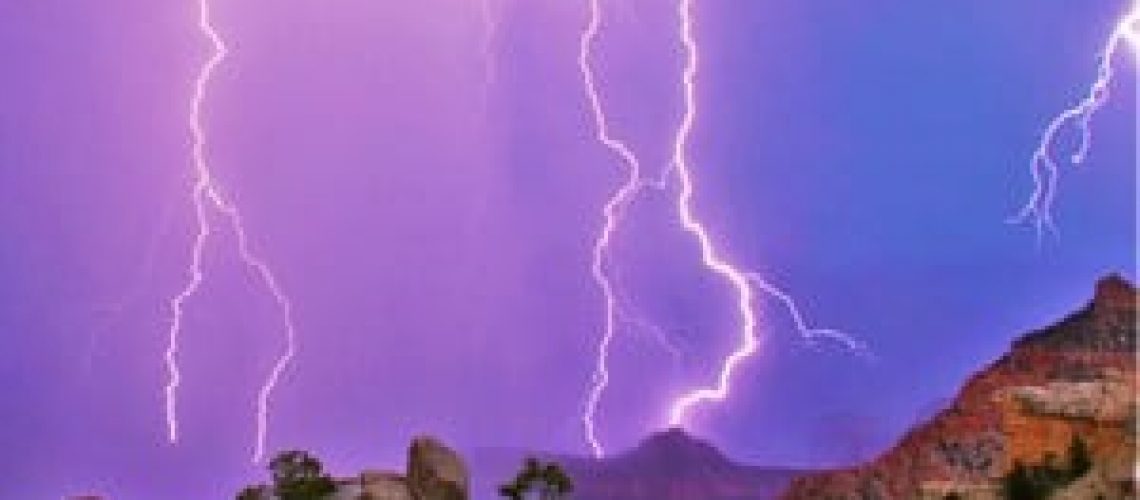 Mather Point Lightning Strike